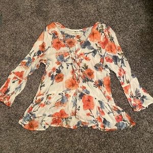 abercrombie 3/4 sleeve blouse